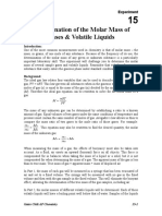 Ap Lab Manual 15 - Determination of The Molar Mass of Gases