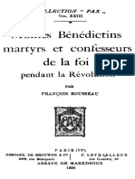 Moines Bénédictins Martyrs Et Confesseurs de La Foi Pendant La Revolution