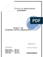 Project On Working Capital Management