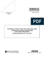 FURLÁN, A - y PASILLAS, M. Investigación, Teoría e Intervención en El Campo Pedagógico PDF