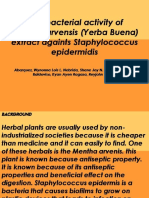 Ppt-Antibacterial Activity of Mentha Arvensis Extract Against Staphylococcus Epidermis