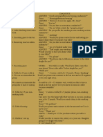 Table Service Procedure Sequence Script