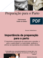 Preparação para o Parto - Alterações