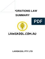 Corporations Law Summary Sample v1.0