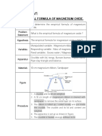 The Empirical Formula of Magnesium Oxide