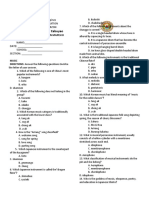 MAPEH 8 2nd Periodical Test