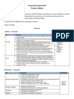 Contenidos Pruebas PDN 3° Básico