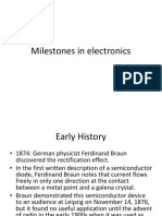 Milestones in Electronics