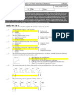 Unit Test (Practice) - Kinematics (Oct 2008 Version) Solutions