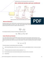 Balanced Sections, Under Reinforced Section and Over Reinforced Section