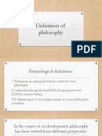 11 PHILO - 1. Definition of Philosophy