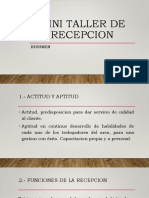 Mini Taller de Recepcion Power Point