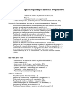 Documentación Obligatoria Requerida Por Las Normas ISO para El SGI