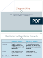 Chapter Five: Exploratory Research Design: Qualitative Research