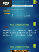 Tipos de Restaurantes, Bares