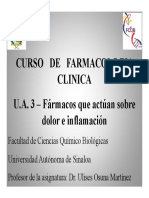 Unidad 3. - Farmacos Que Actuan Sobre Dolor e Inflamacion