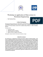 Workshop On Application of Data Science in Petroleum Engineering