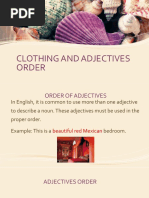 Clothing and Adjectives Order