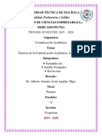 Informe de Comunicacion Grupo 6