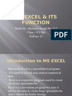 MS Excel &functions