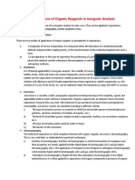 Applications of Organic Reagents in Inorganic Analysis