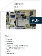 Generalites en Anesthesie (Cours)