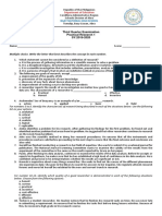 1st Periodical Test in PRACTICAL RESEARCH 1