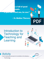 Lesson 1 - Introduction To Technology For Teaching and Learning