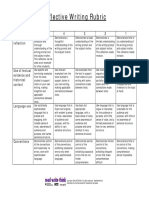 Reflection Paper Rubric PDF