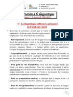 Initiation À La Linguistique (S4) - Chalfi - Séance 3 - FPE