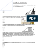 Avaliação de Matematica