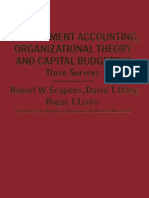 Management Accounting, Organizational Theory and Capital Budgeting