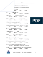 Placement 03A Pre-Intermediate To Intermediate