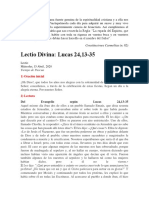 Lectio Divina Lucas 24 13 35