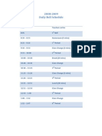 2008-2009 Bell Schedule