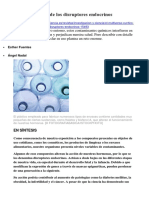 La Acción Oculta de Los Disruptores Endocrinos