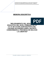 Memoria Descriptiva Perfil Primaria Buenos Aires