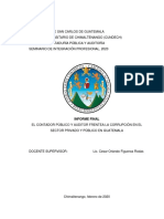 Infome. El Contador Público y Auditor Frente A La Corrupción en El Sector Privado y Público en Guatemala