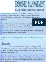 HRM Vs - Personnel MGT