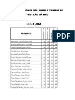 Calificaciones Septimo Basico