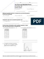 6-3 Interpreting Vertex Form and Standard Form