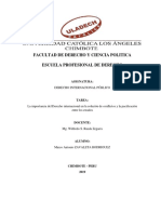 La Importancia Del Derecho Internacional en La Solución de Conflictos y La Pacificación Entre Los Estados