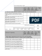 Essay Rubric