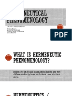 Hermeneutical Phenomenology