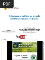 Criterios para Publicar Un Artículo Científico en Revistas