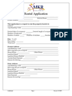 MKR Rental Application