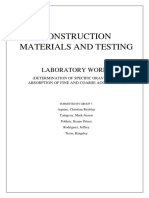 Lab 2 Specific Gravity and Absorption