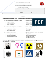 Teste de Avaliação - 7º Ano