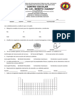 Examenes Quimica, Biologia y Formacion 1er Trimestre