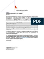 Carta de Presentación Promotores